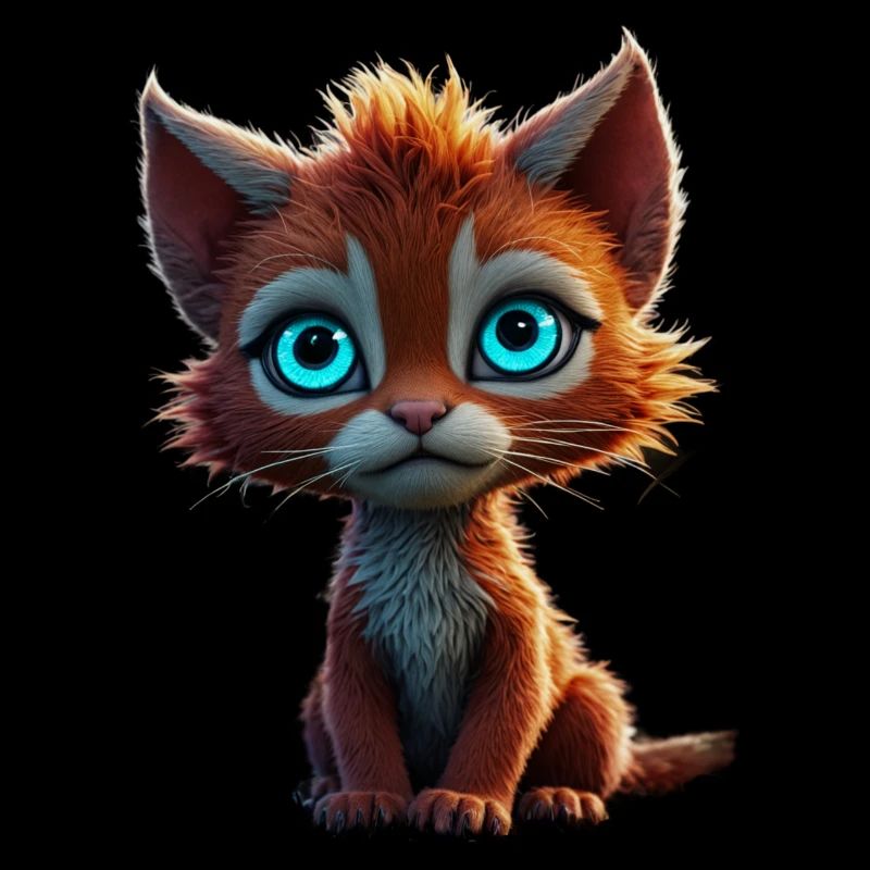 cute and adorable avatar cat with expressive eyes