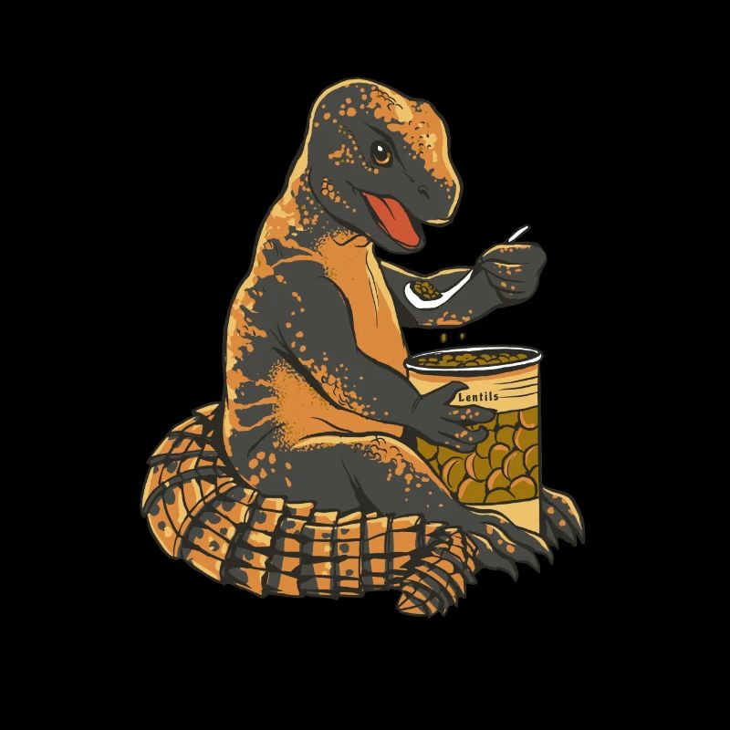 Uromastyx Eating Lentils Can Funny Dabb Lizard