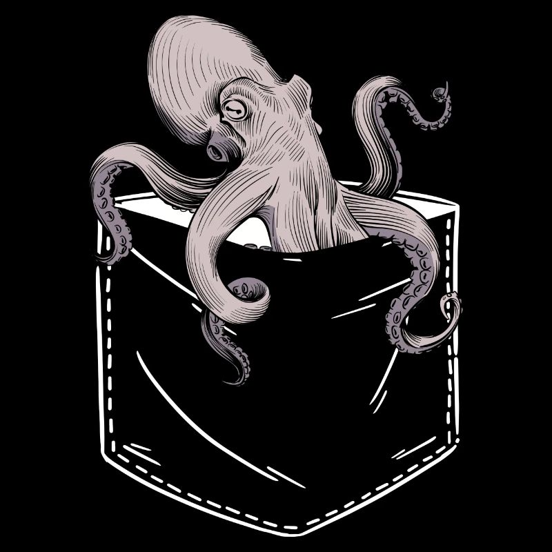 Oktopus In Der Brusttasche Design Krake Pocket Tin