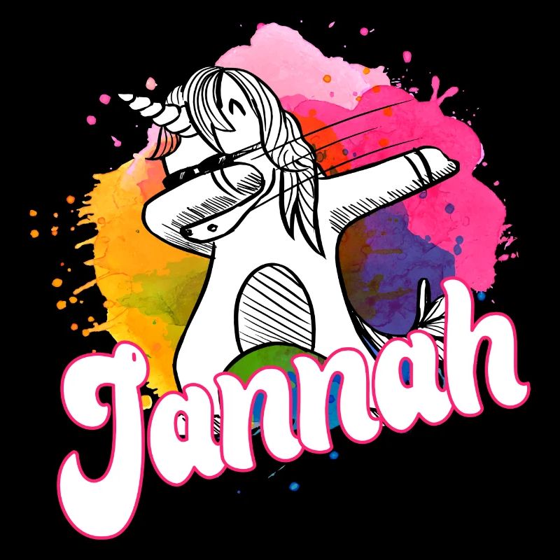 HANNAH - Beautiful name with dabbing unicorn
