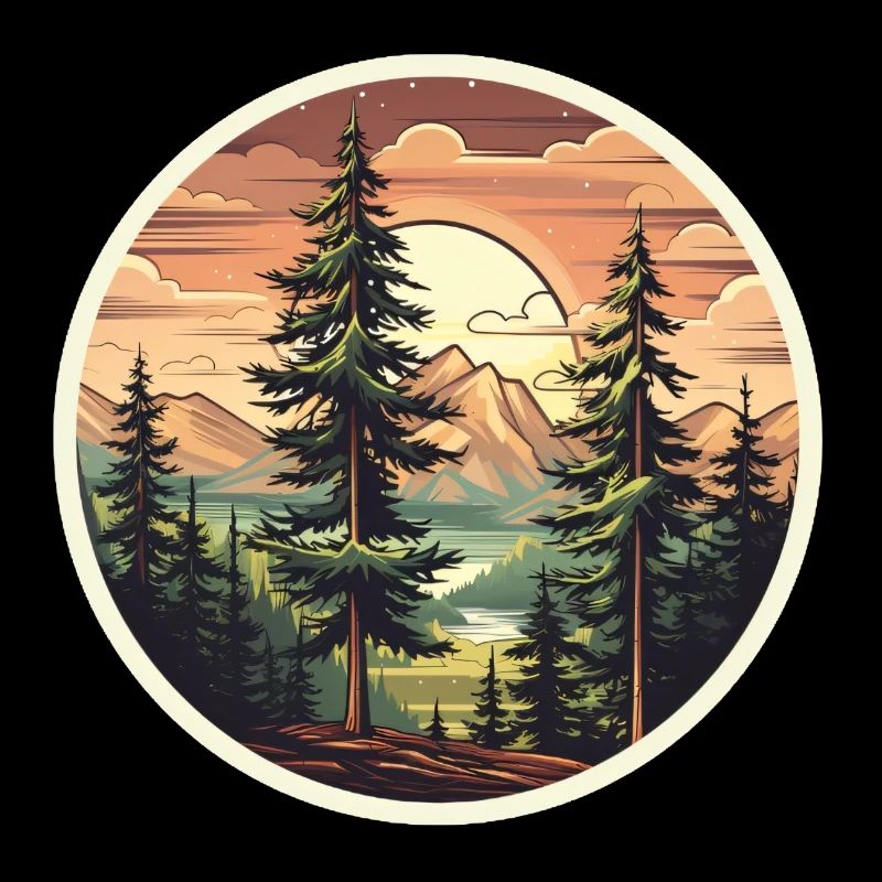 Fir tree in the sunset – Natur Design