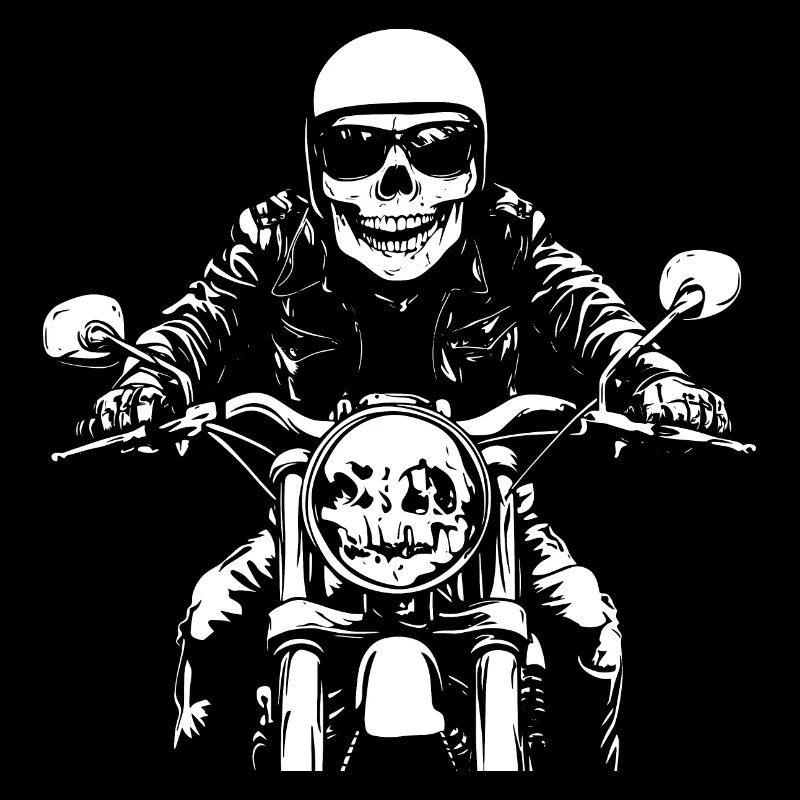 Biker Skull Motorcycle Gift