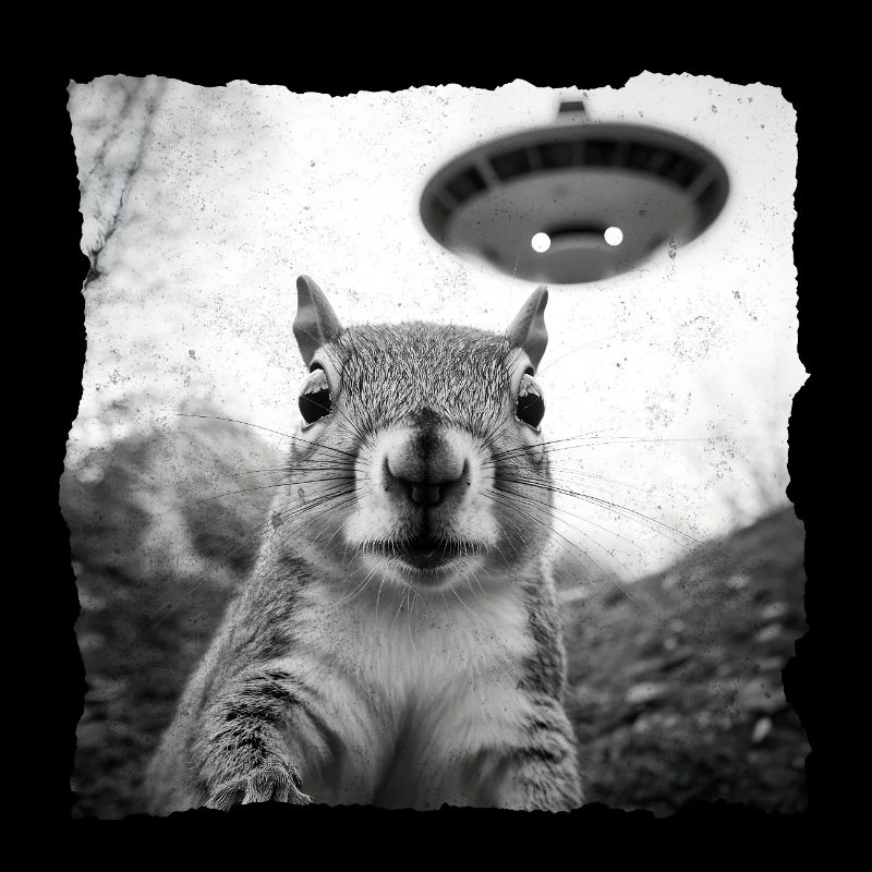 Alien Eichhörnchen Begegnung – Lustiges Sci-Fi