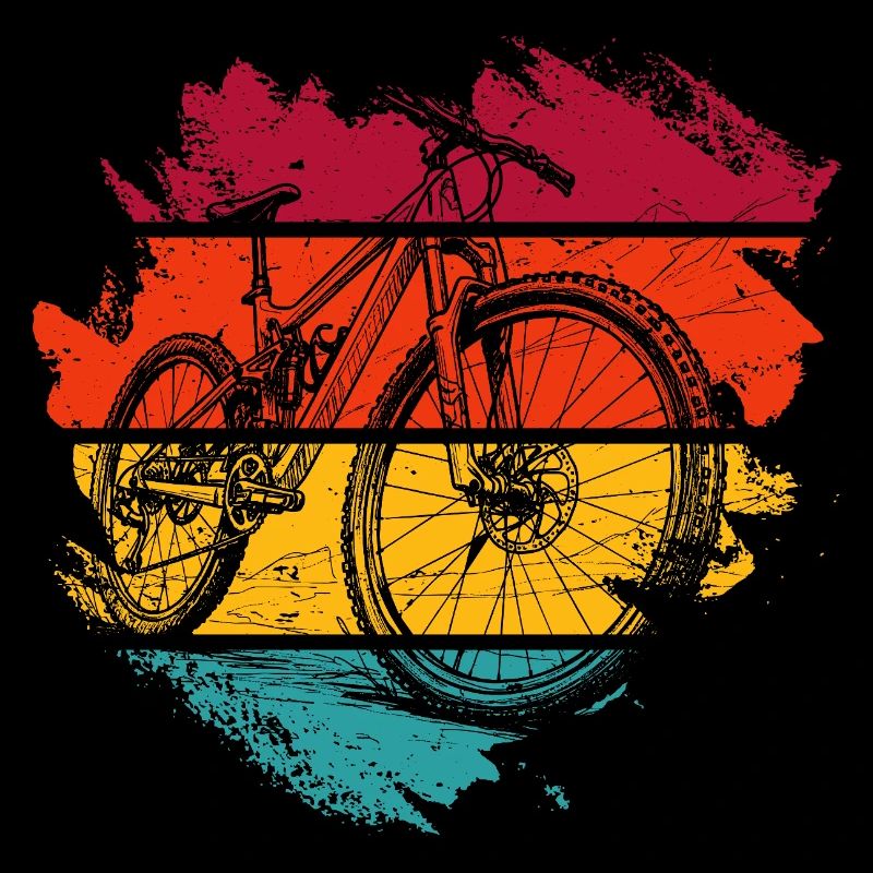 Rétro Vélo Vague Design Abstrait