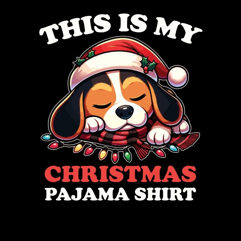 Beagle Weihnachts Schlafanzug Hunde
