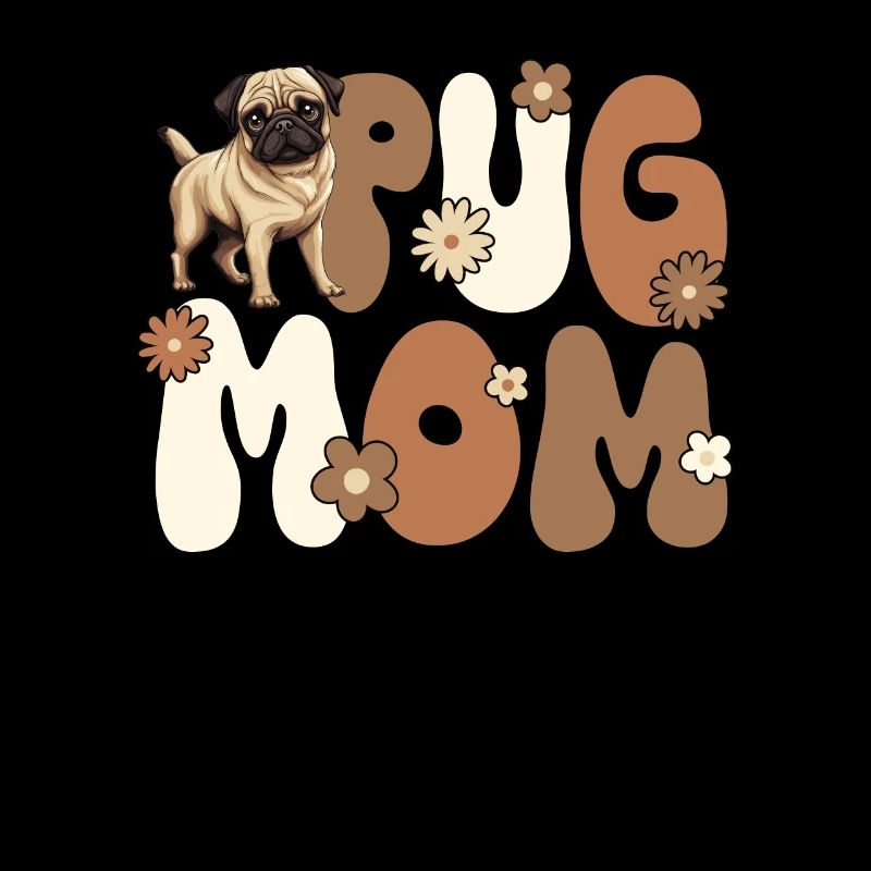 Pug Groovy Pug Mom