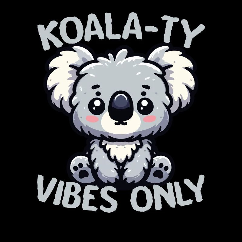 Koala-ty Vibes Only Cute Funny Koala