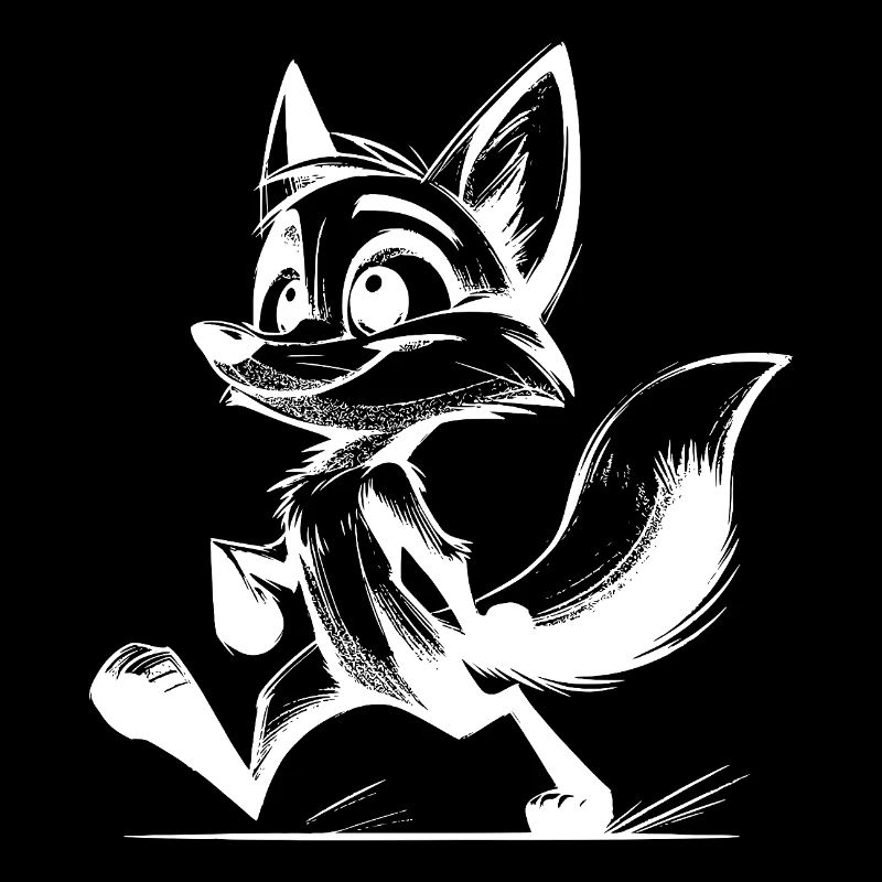 Fuchs Zeichnung Schlitzohr Fuchs