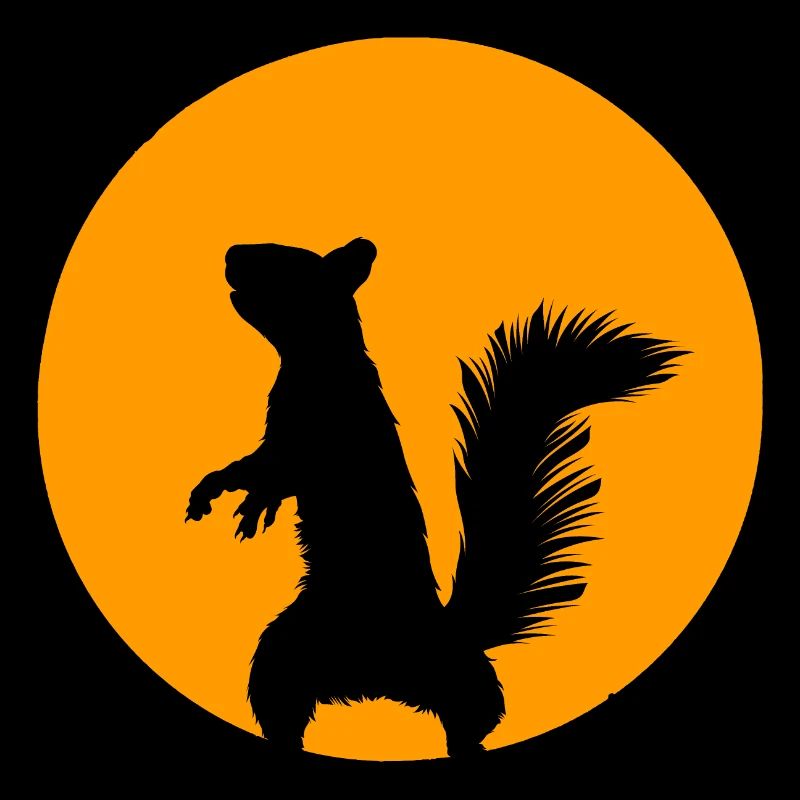 Eichhörnchen im Mondschein