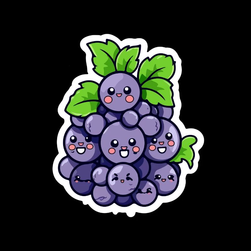 Grappe de raisin kawaii