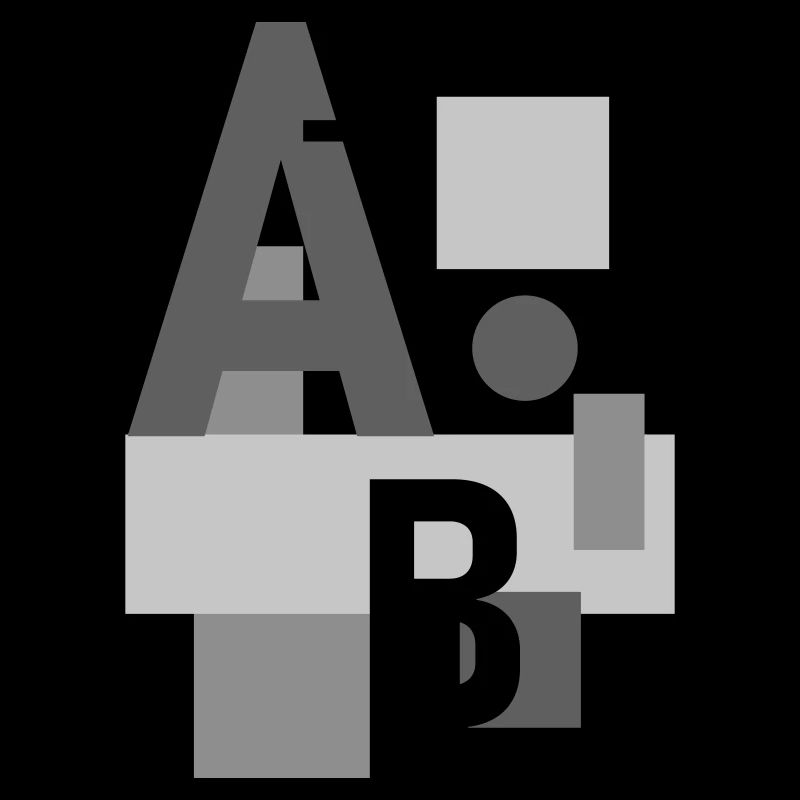 Abstraktes Design mit Buchstaben