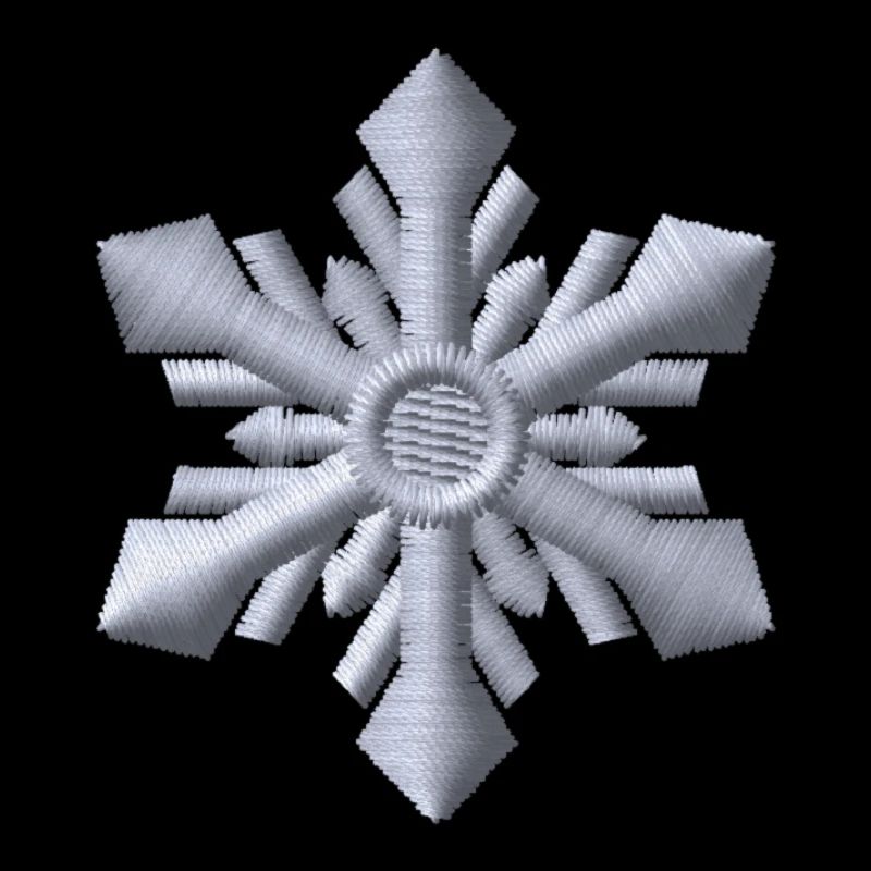 White Snowflake Embroidered