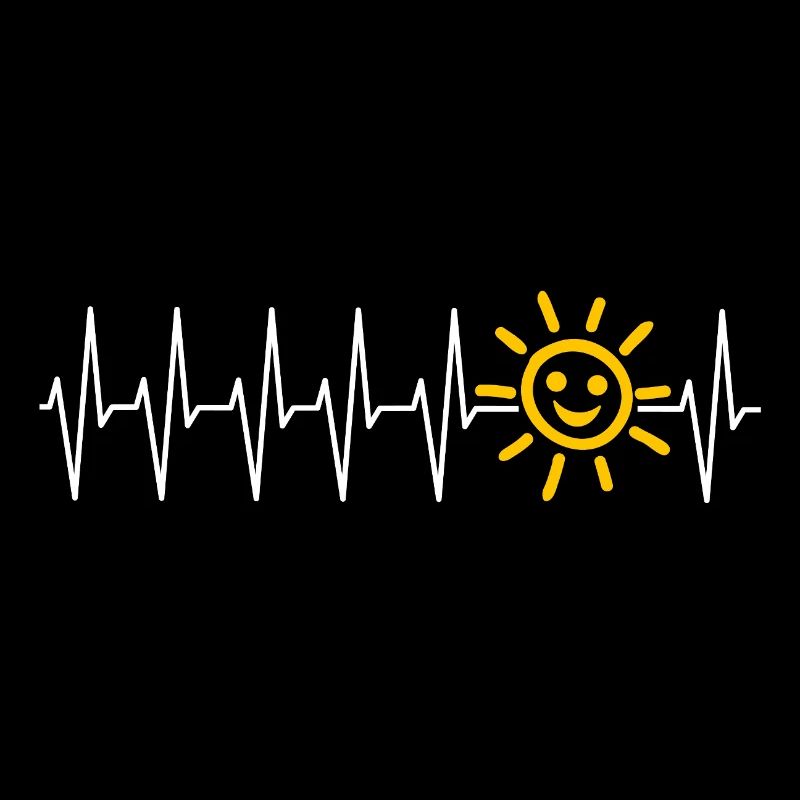 Kardiogramm und Sonne - Sonne im Herzen