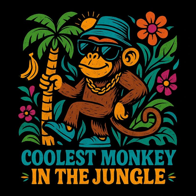 Coolest Monkey in the Jungle – Retro-Affe mit Stil