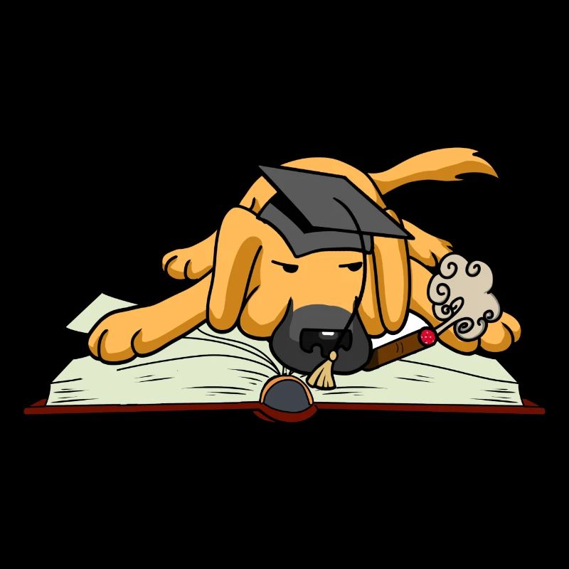 Dog Student Study University University Learn Book