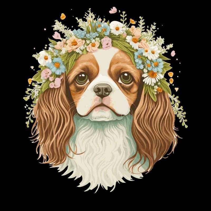 Mignon Cavalier King Charles Spaniel Flower Crown Do