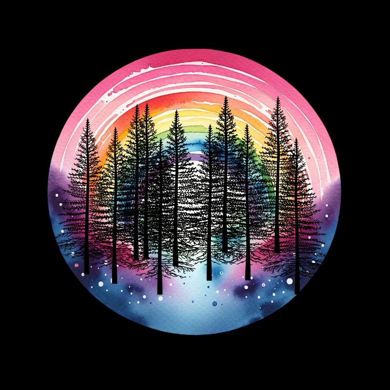 Rainbow Forest Nature Nature Lover Spruce Tree