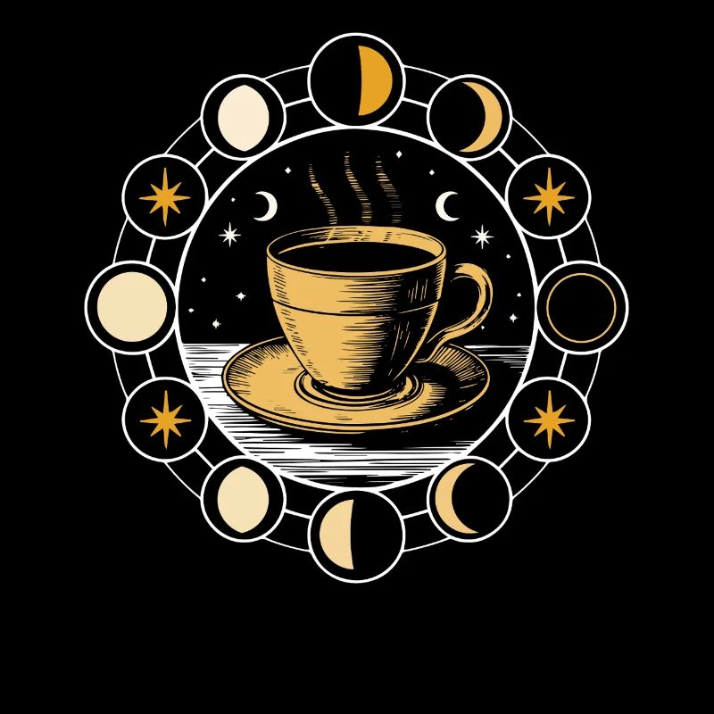 Moon Phase Coffee Lover Celestial Caffeine Wicca