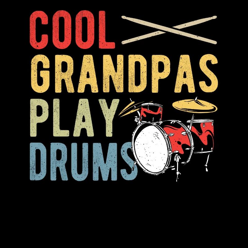 Cool Grandpas Play Drums Drummer Percussionist