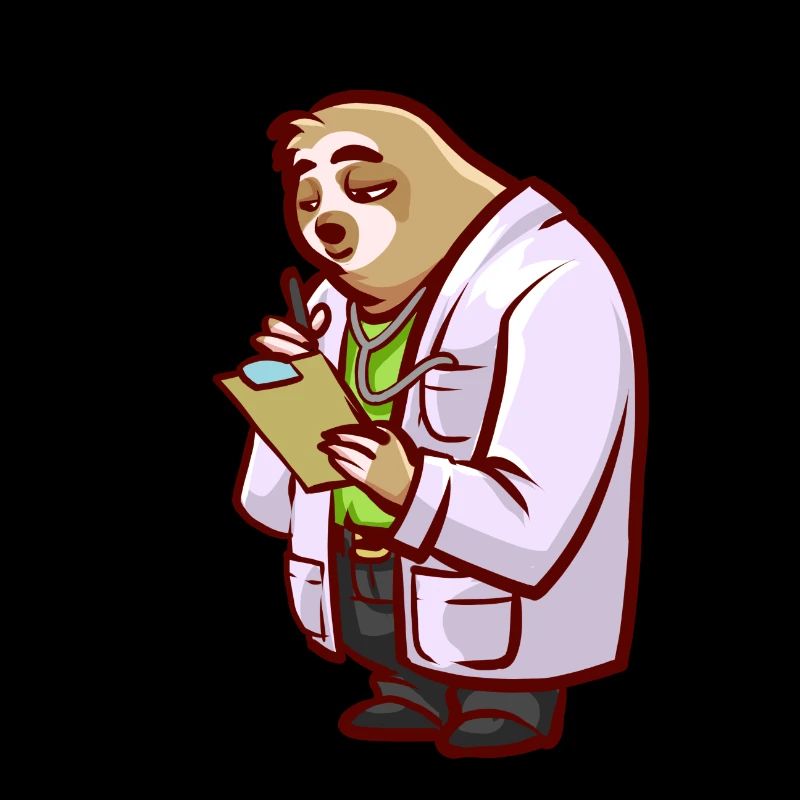 Faultier Arzt oder Doktor Ärzte Geschenk