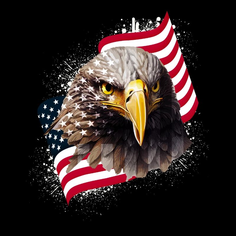 Patriotic Eagle US American Flag Bald Eagle USA