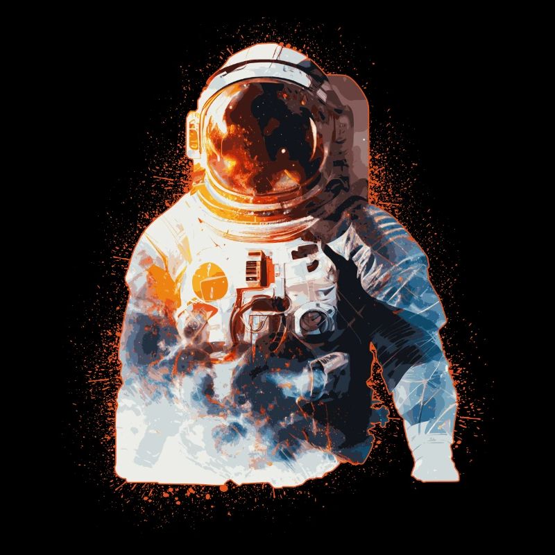 Spaceman Astronaut Galaxy Astronomy Sci Fi Fan