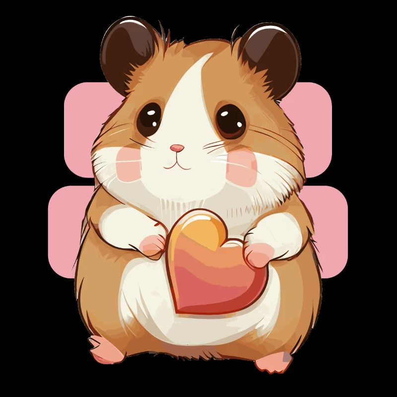 Hamster mignon Saint Valentin Kawaii Animal de compagnie Rongeur Écouter