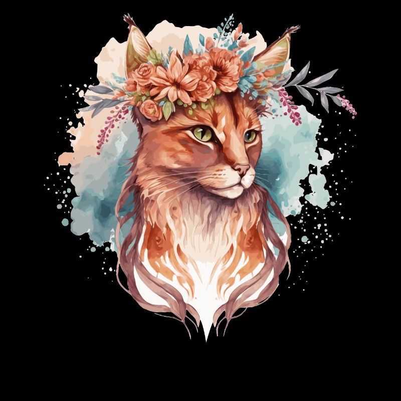 Mignon Somali Cat Fleur Crown Cats Chaton de compagnie