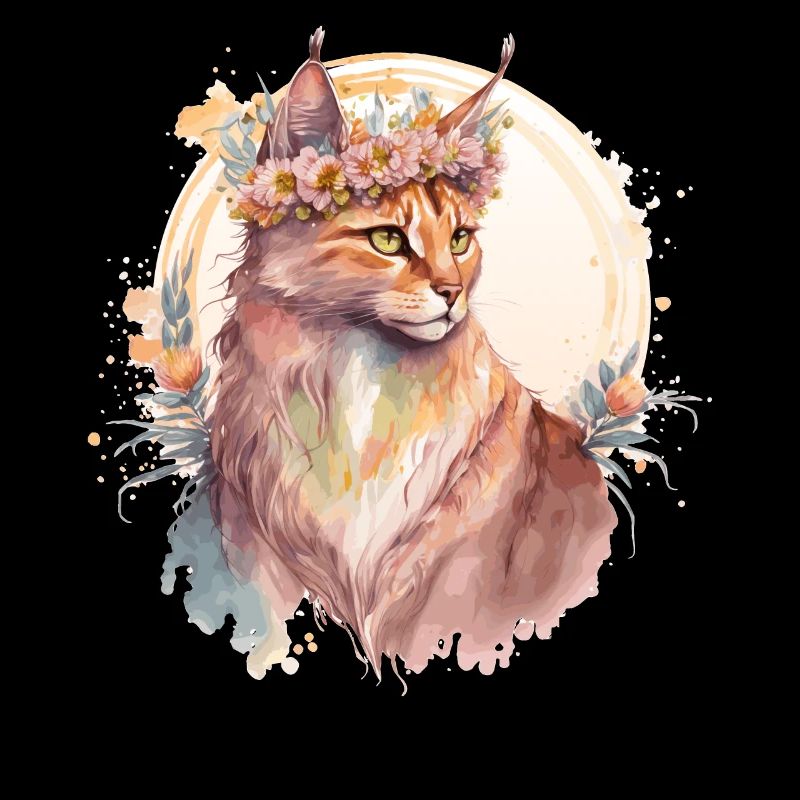 Mignon Somali Cat Fleur Crown Cats Chaton de compagnie