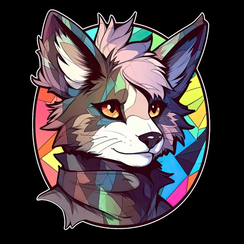 Geometric Furry Fox Fursona Polygonal Low Poly Ani