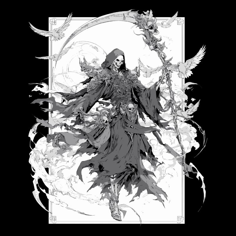 Grim Reaper Dunkler Sensenmann – Gothic Death Art