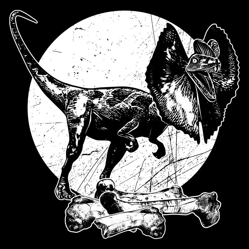 Dilophosaurus Dinosaurier Knochen Urzeit Jäger