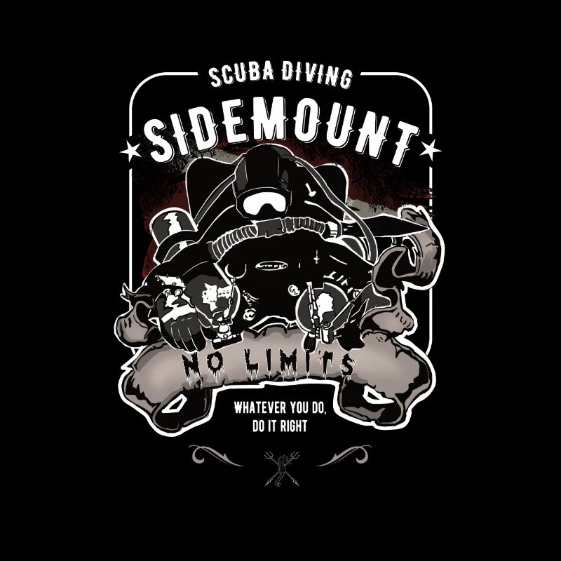 Sidemount Tauchen Höhlentauchen Geschenk no limits