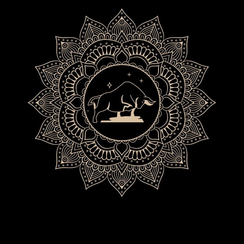 Stier Tierkreiszeichen Mandala
