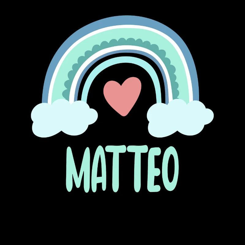 Matteo Name Regenbogen Baby