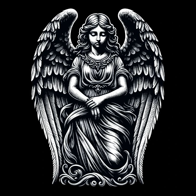 Elegant Sorrow: Gothic Angel's Grace