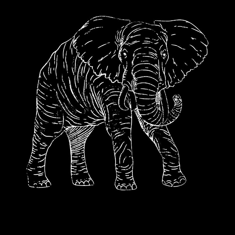 Conception d’animaux spirituels d’éléphant rétro