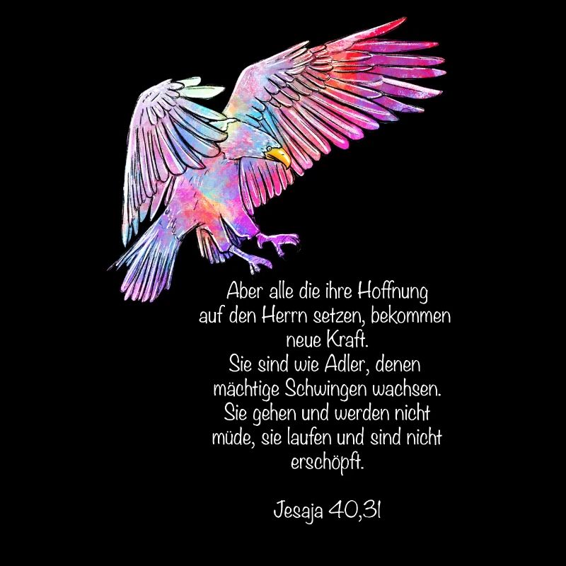 Adler mit Text
