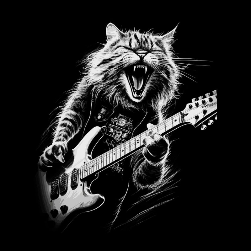 Chat Rock Guitariste