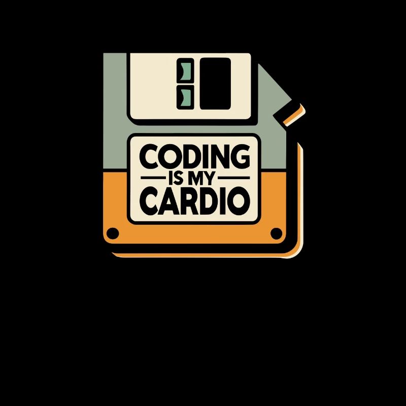 Coding Is My Cardio | Retro Hacker-Stil