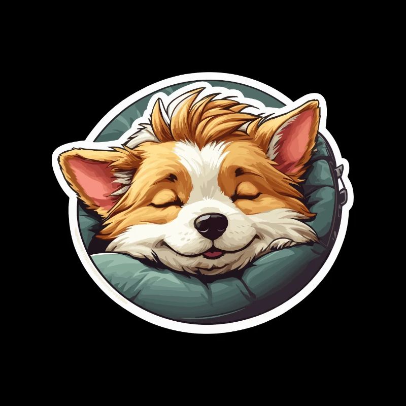 Corgi endormi mignon