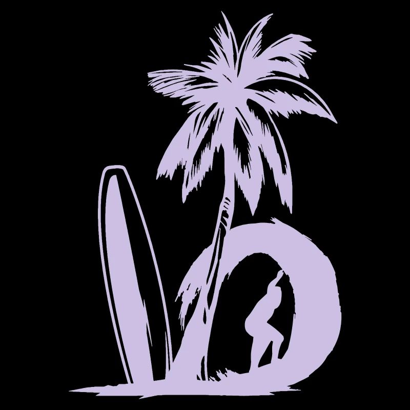 Surf - Palm - Plage - Planche de surf - Vacances