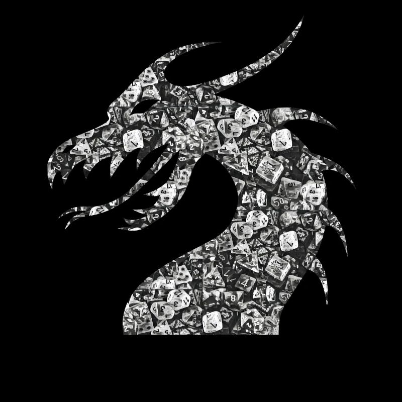 DRAGON Dragon with RPG Dice Role-playing Game, DICE