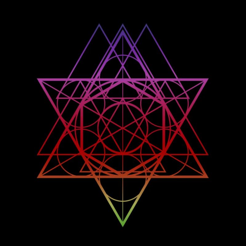 Techno Ring Pentagram Bunte EDM-Musik