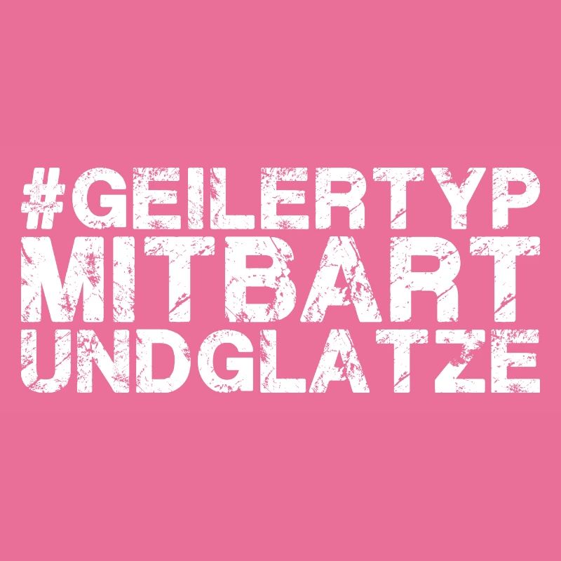 geiler Typ mit Bart und Glatze