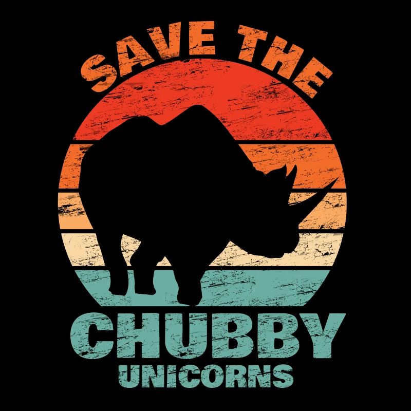 Save the Chubby Unicorns Geschenk Rhino Nashorn