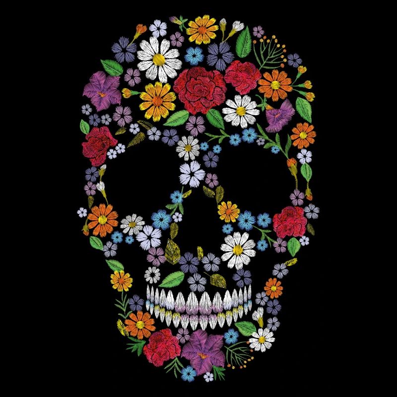 Fleurs de crâne de crâne fleurs
