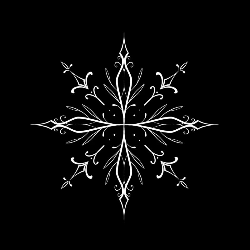 White mandala flake