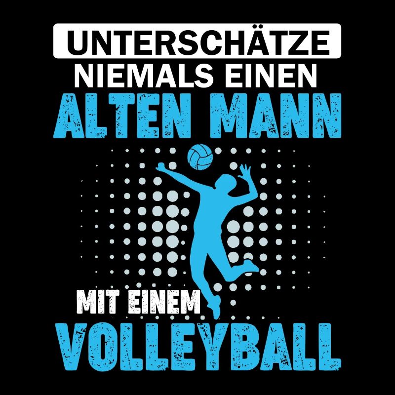 alter Mann mit einem Volleyball