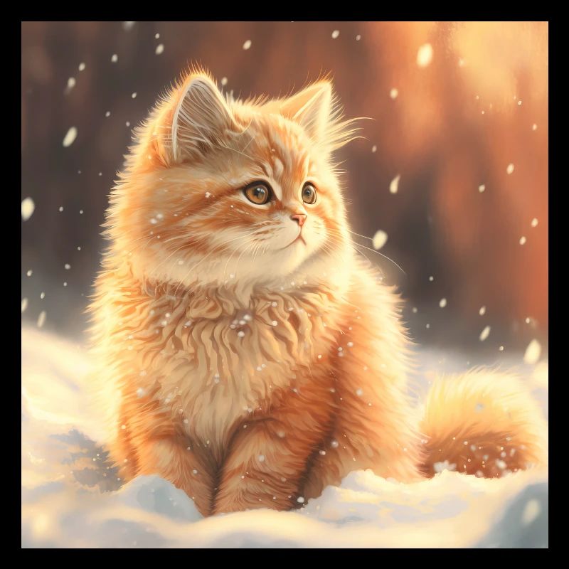 Chatons dans la neige